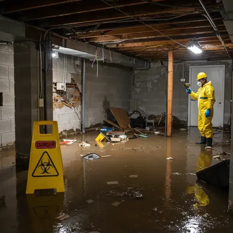 Flooded Basement Electrical Hazard in Plymouth Meeting, PA Property